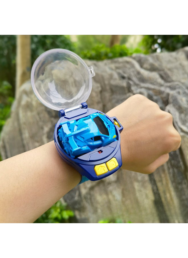 Generic Mini Children's Watch Remote Control Car 2.4G Infrared Alloy Remote Control Car Toy English Outfit-Color:Upgrade Lighting Edition [2.4g Alloy] Black Rambo  - Image 5