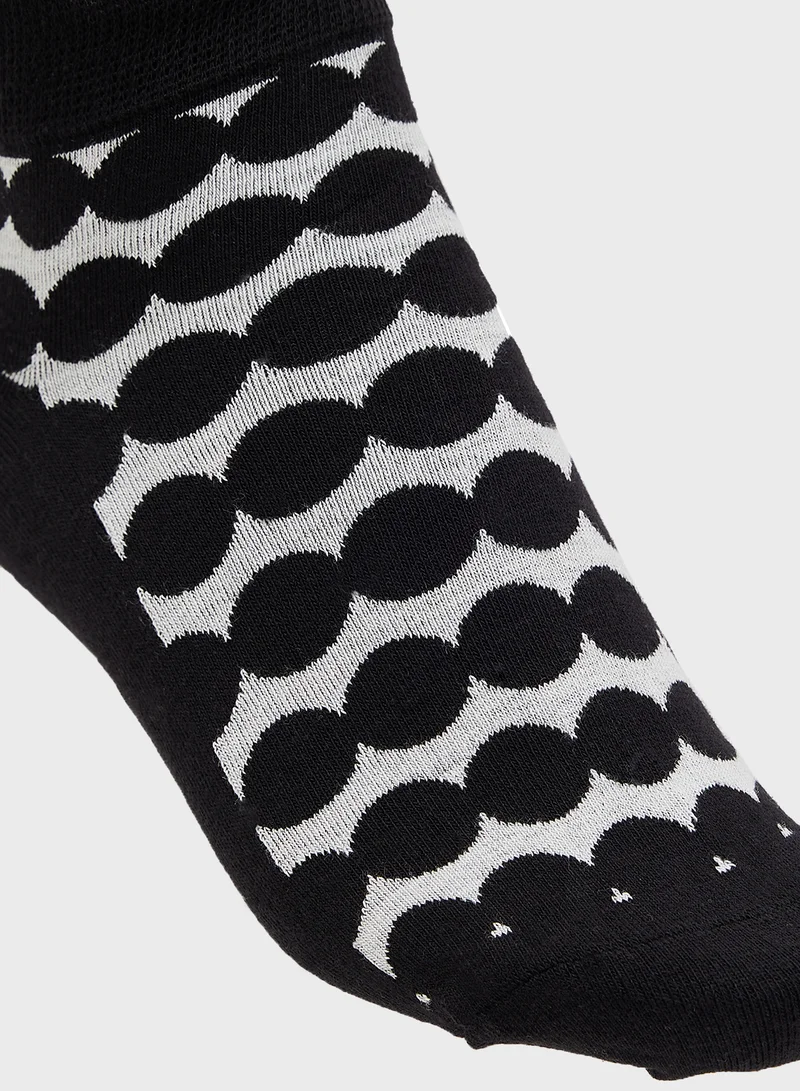 Ginger Cotton Polka Dot Ankle Socks