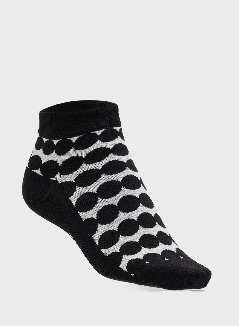 Ginger Cotton Polka Dot Ankle Socks