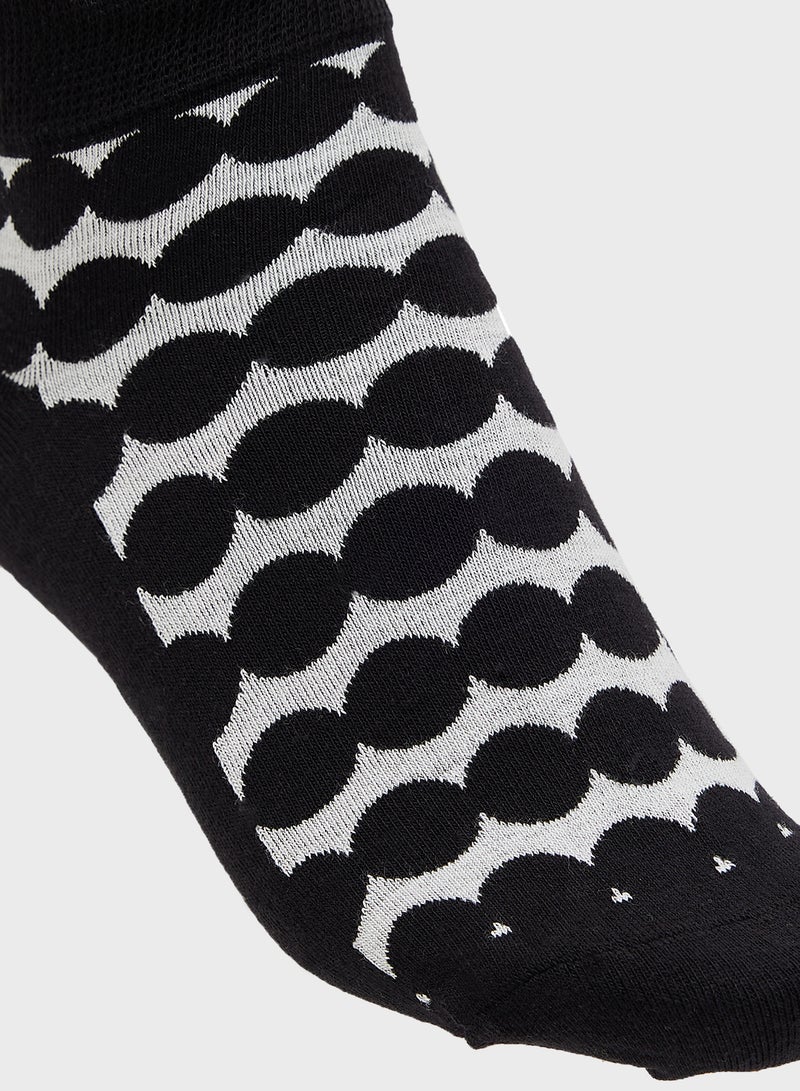 Ginger Cotton Polka Dot Ankle Socks - Image 2