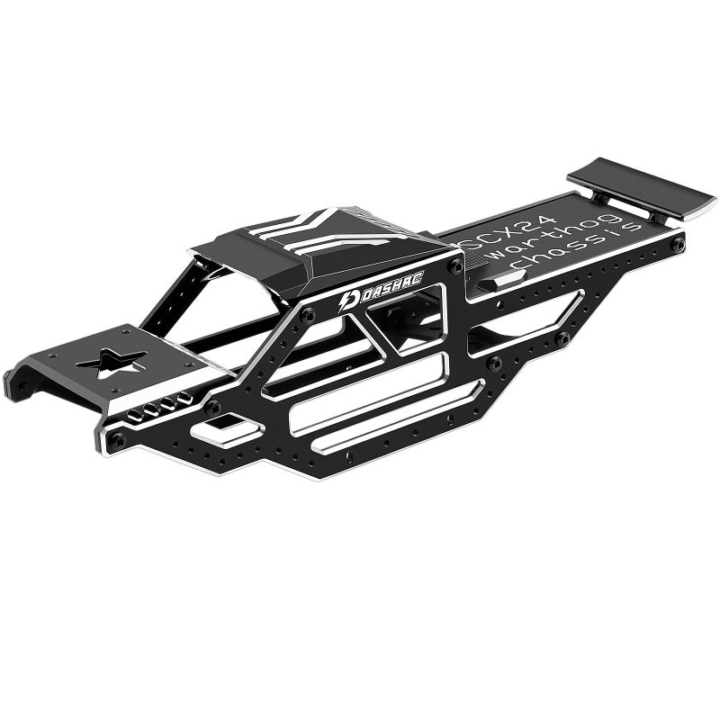 DashRC SCX24 Warthog LCG Chassis Frame Kit Aluminum Body Shell Rocks Cage Buggy Chassis for 124 RC Rock Crawler SCX24 Gladiator Bronco C10 JLU Models Upgrades Part - Image 3
