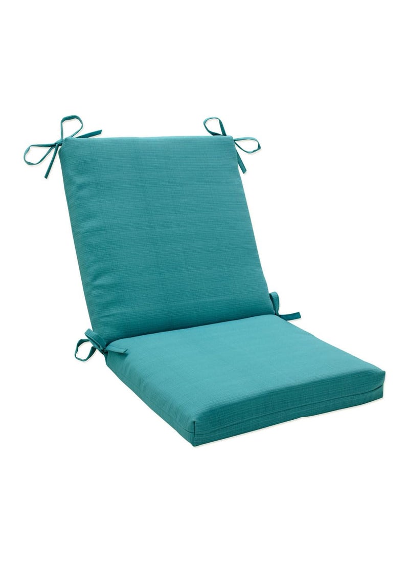 Pillow Perfect - Pillow Perfect Forsyth Solid IndoorOutdoor One Piece Chair Cushion Deep Seat Weather and Fade Resistant Square Corner  365 x 18 Blue - Image 1