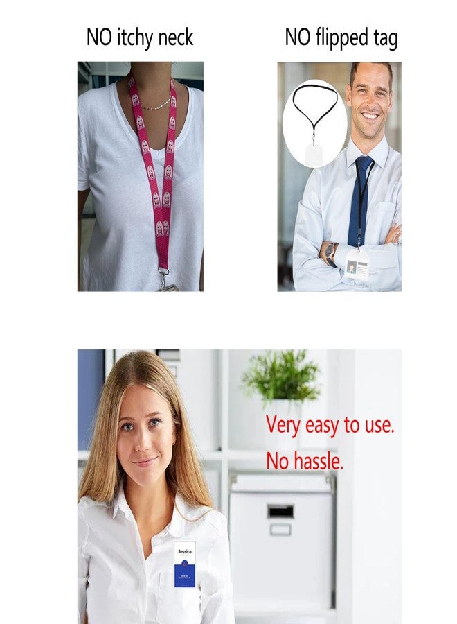 AplysiaTech Name Tags/ID Badge Magnets, 10 Pack Strong Magnetic Name Badge Holders with Steel Back Plate, Fastener with Adhesive on Front Plate, High Strength Neodymium Magnets - Image 5