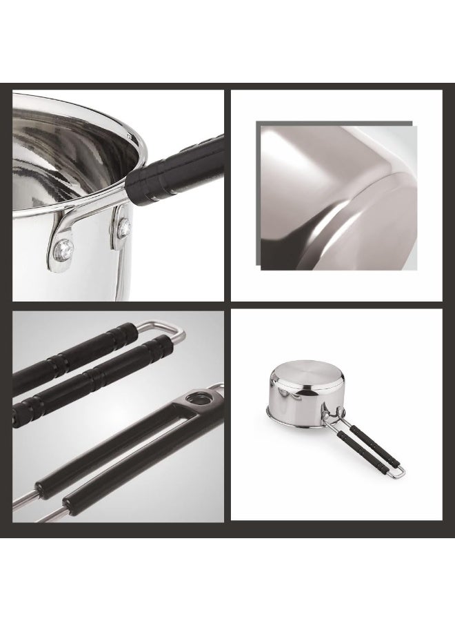 neelam  Stainless Steel Sauce Pan, 1150ml, 1 Piece (Silver) - Image 4
