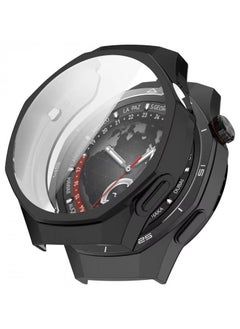 Generic Plating Case For Huawei Watch GT5 Pro 46mm Smart Watch Strap Full Bumper TPU Protective Cover Accessories Screen Protector (Black)  - Image 1