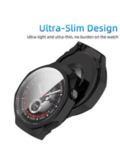 Generic Plating Case For Huawei Watch GT5 Pro 46mm Smart Watch Strap Full Bumper TPU Protective Cover Accessories Screen Protector (Black)  - Image 5
