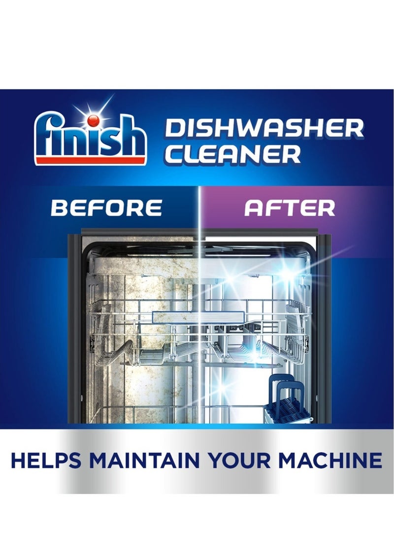 Finish Lemon Sparkle Automatic Dishwasher Cleaner Liquid Desclaer 4x250ml Pack of 4 - Image 2