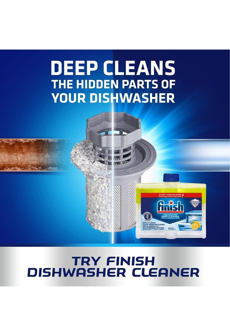 Finish Lemon Sparkle Automatic Dishwasher Cleaner Liquid Desclaer 4x250ml Pack of 4 - Image 3