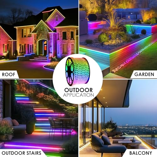 Gesto 40 Meter Rope Led Strip Lights – High Brightness Outdoor Lights Waterproof for Balcony,Home Decor,False Ceiling | RGB Strip Light for Diwali Decoration with Mode Change Controller (Multicolor) - Image 5