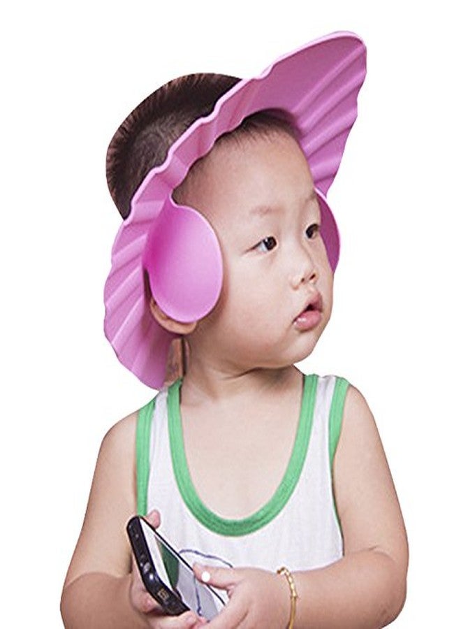Futaba Adjustable Baby Bath Shower Cap With Ear Shield - Pink - Image 5