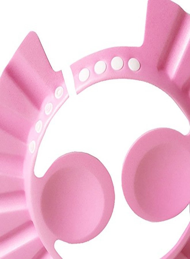 Futaba Adjustable Baby Bath Shower Cap With Ear Shield - Pink - Image 4