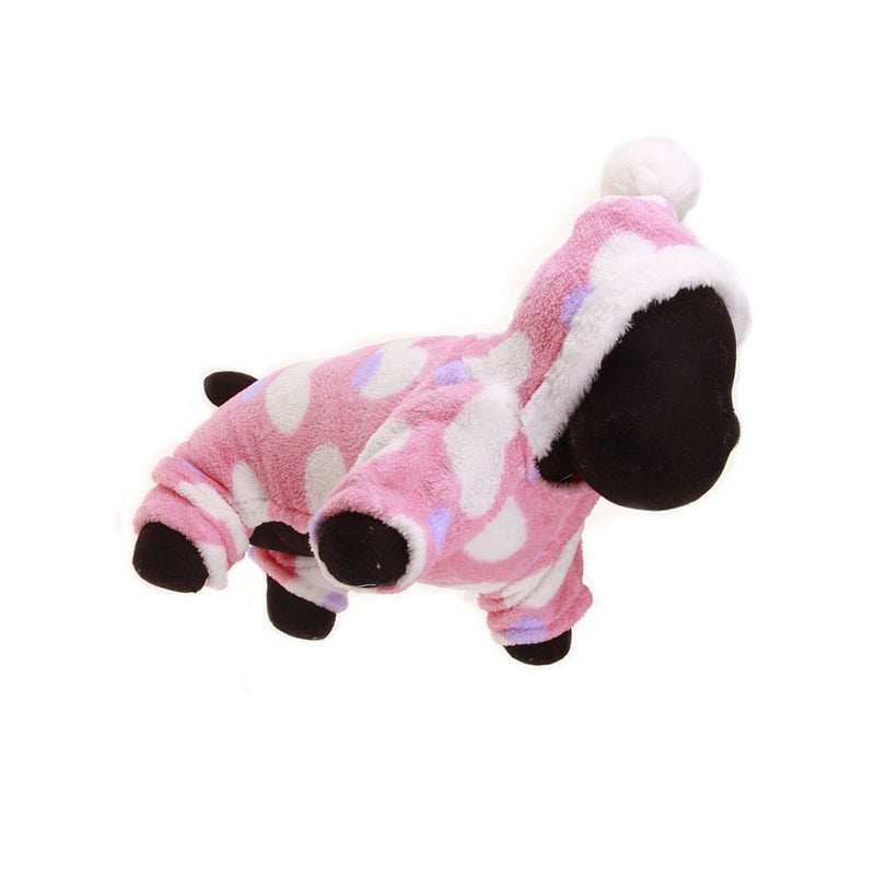 Dog Costume Pet Puppy Hoodies Clothes Coat Autumn Winter Warm Dress Outwear Heart Design Size S ( ) - Image 4
