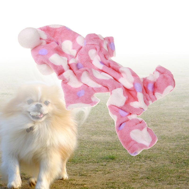 Dog Costume Pet Puppy Hoodies Clothes Coat Autumn Winter Warm Dress Outwear Heart Design Size S ( ) - Image 1