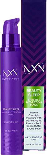 NXN Invisible Overnight AntiAging Face Mask with Licorice Root Grapeseed Cacay Oil Marine Algae Moisturizing Facial Formula 05 Fl Oz