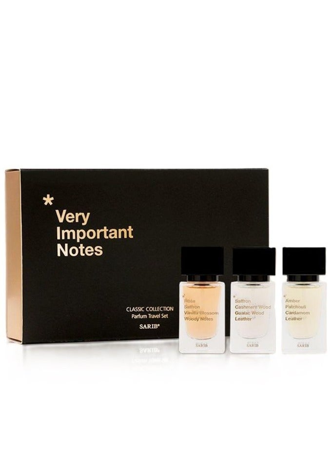 Very Important Notes مجموعة عطور ملاحظات مهمة جداً الكلاسيكية - مجموعة سفر 3X30 مل