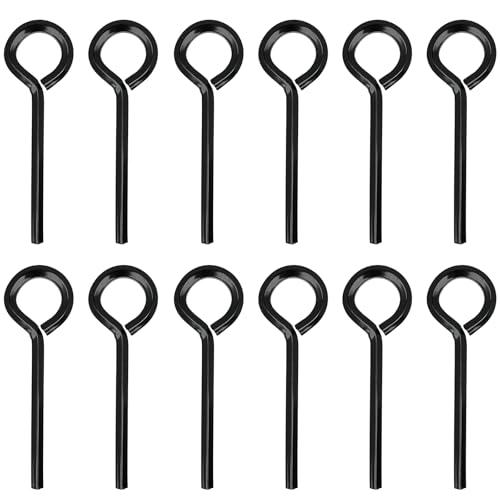 DENGXINWEI 12pcs 5/32 inch Standard Hex Dogging Key with Full Loop, Black Solid Metal Allen Key Sets Wrench for Keychain Push Bar Panic Exit Device Key - Image 1
