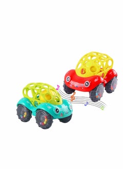 Baby Toy Cars Soft Rubber Hand Rattle Car Hole Ball Toy Early Educational 6-12 Months Boy Girl Infant (Red+Green) - pzsku/Z0DF7471AFC1724E1F01EZ/45/_/1717031078/639a5454-b9d6-4866-b942-f88a12c8f3d5