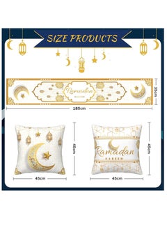 Ramadan Decorations, Ramadan Tablecloth with 4Pcs Decorative Pillow Covers, 5pcs Ramadan Decorations for Muslim Eid Mubarak Party Home Kitchen Dining Room Table - pzsku/Z0DF7622EECC5B0A615DBZ/45/_/1736243230/eaa0ae77-a32e-4e33-b911-4f507a69a406