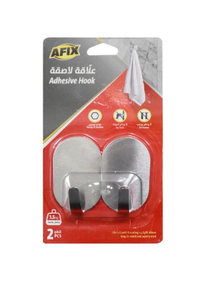 Royal Falcon Falcon Afix Hook Double Adhesive1.50 kg ( 3.31 lb )Medium Silver - Image 1