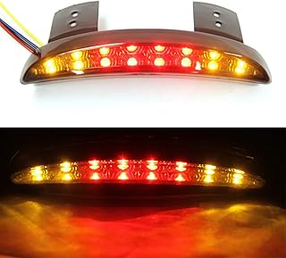 MISS MOLY MISS MOLY Motorcycle Chopped Rear Fender Edge LED Brake License Plate Tail Light Stop Running Light Turn Signal Lamp  - Image 1