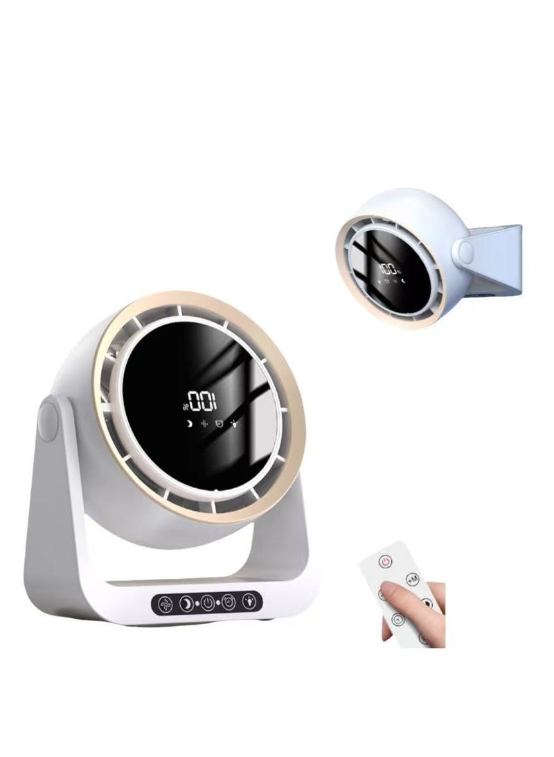 CityRiya-Long Table Fan,Turbocharged fan,Wall Mounted USB Desk Fan,Mobile digital desktop fan,Air circulation fan,Quiet,4000mAh Battery,Smart Digital Display,Travel Portable Fan for Bedroom,Office Travel Camping Kitchen Home (F6) - Image 1