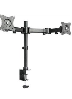 ELTRAZONE Fully Adjustable Dual Monitor Desk Mount Stand for 2 LCD Screens – Height Adjustable, Swivel, Tilt, Cable Management, Heavy-Duty Base for Home & Office – Ergonomic Monitor Mount for Optimal Viewing & Workspace Organization  - Image 1