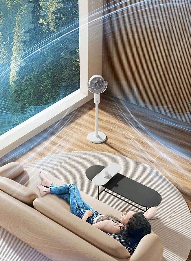 مراوح تبريد هواء ذكية قابلة للشحن ومروحة تهوية محمولة ودوران هواء الرياح مع جهاز تحكم عن بعد - Image 2