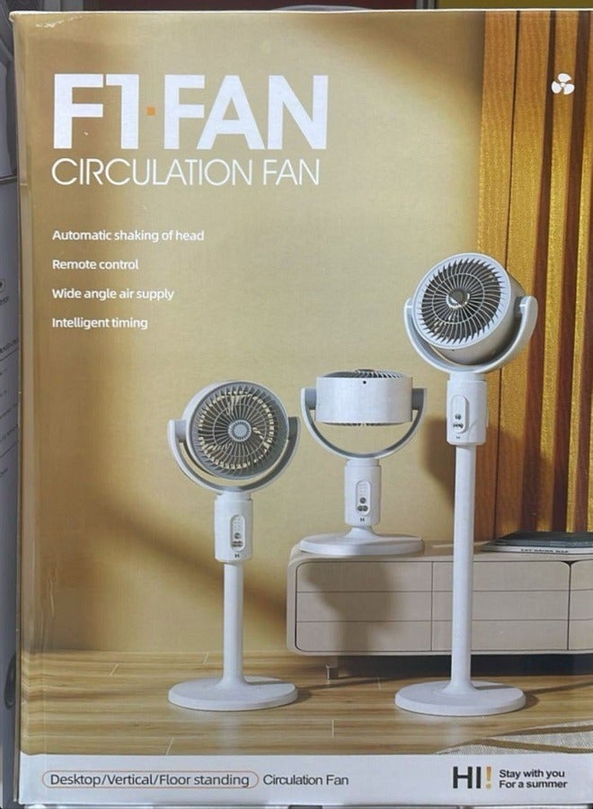 مراوح تبريد هواء ذكية قابلة للشحن ومروحة تهوية محمولة ودوران هواء الرياح مع جهاز تحكم عن بعد - Image 5