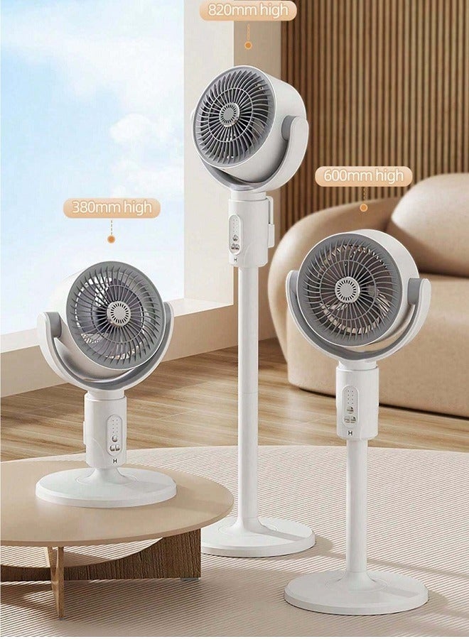مراوح تبريد هواء ذكية قابلة للشحن ومروحة تهوية محمولة ودوران هواء الرياح مع جهاز تحكم عن بعد - Image 3