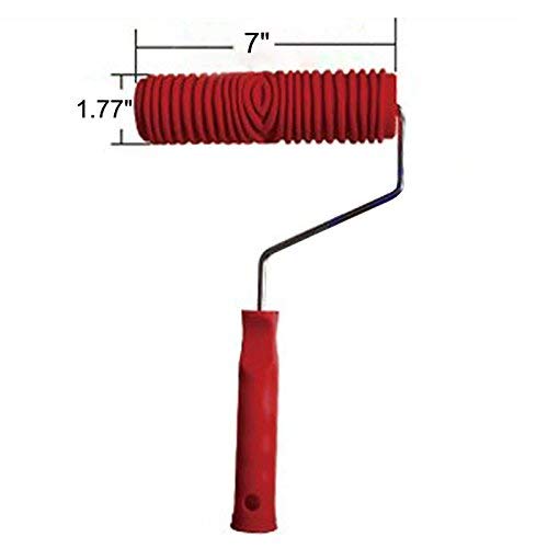 TINTON LIFE® 2Pcs Rubber 7" Empaistic Wood Pattern Painting Roller + 3.9" Graining Painting Tool with Handle - Image 5