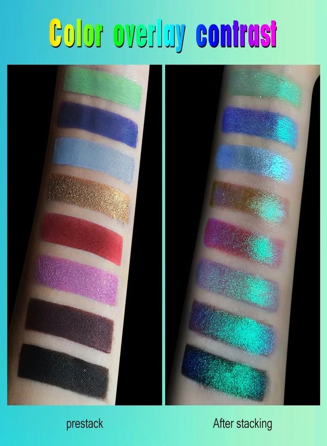 ecofavor Duochrome Glitter Multichrome Metallic Eyeshadow - High Impact Multi-colors Shift Eye Looks in Blue Green Purple Teal Silver - Intense Color Shifting, High Pigmented, Longer-Lasting Without Creasing… - Image 3