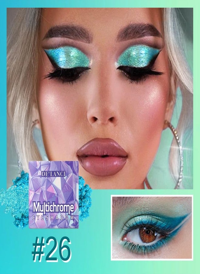 ecofavor Duochrome Glitter Multichrome Metallic Eyeshadow - High Impact Multi-colors Shift Eye Looks in Blue Green Purple Teal Silver - Intense Color Shifting, High Pigmented, Longer-Lasting Without Creasing… - Image 2