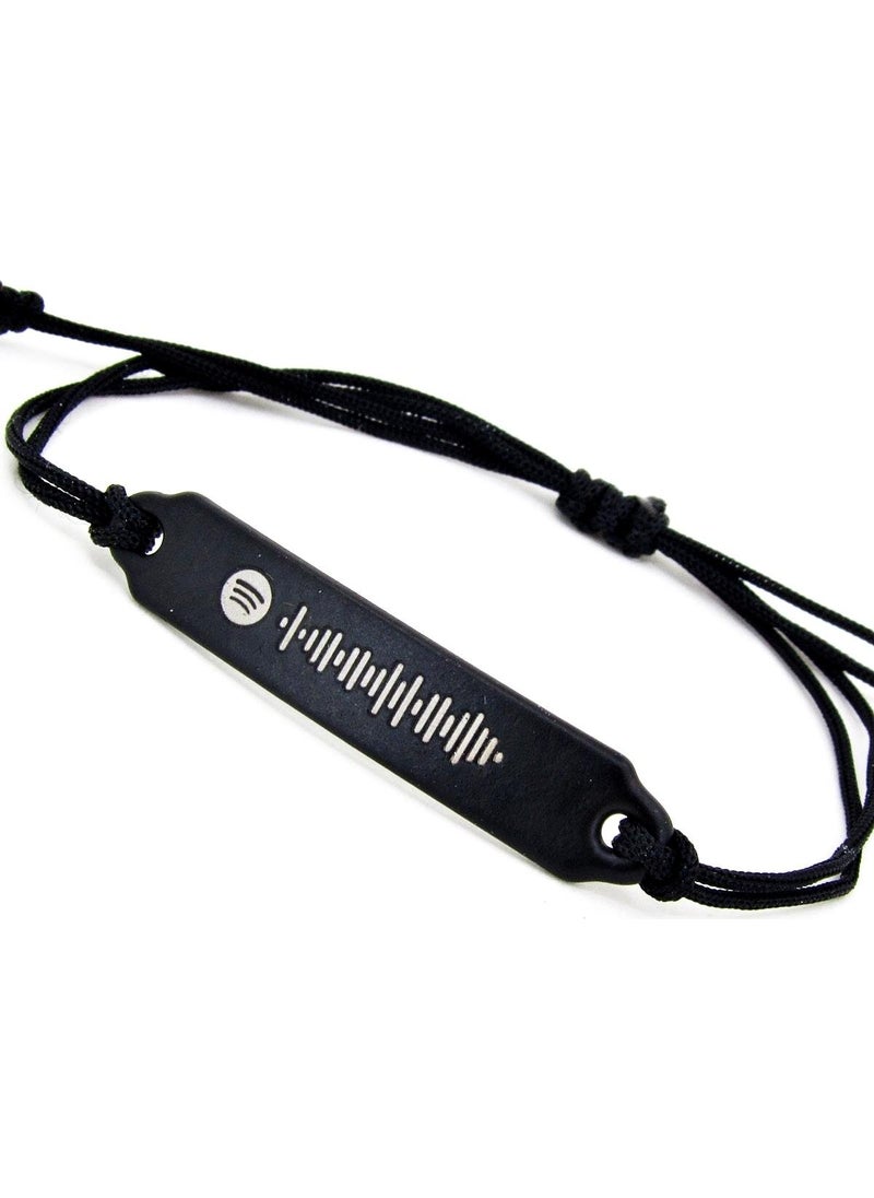 Black Bracelet with Spotify Song Code