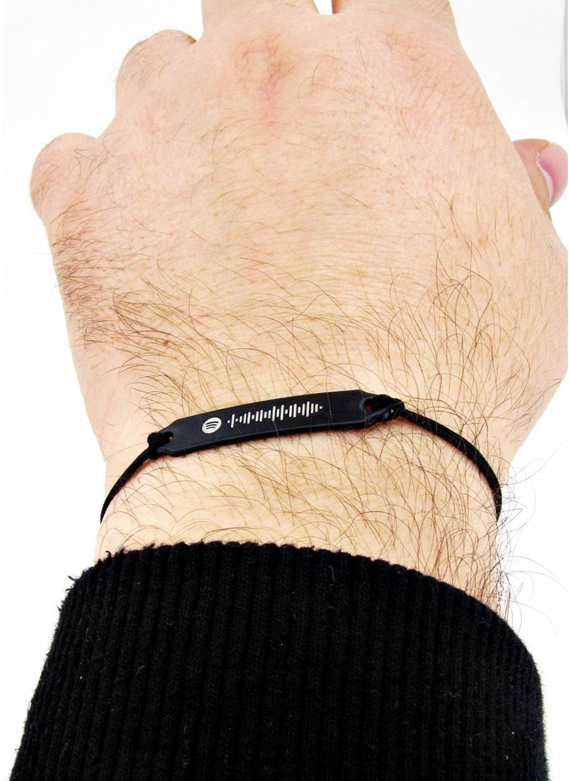Black Bracelet with Spotify Song Code