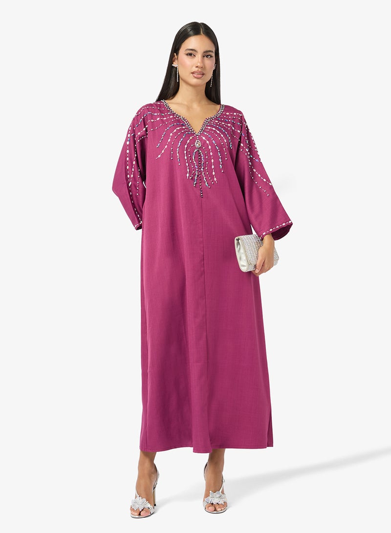 Khizana Embellished Jalabiya - Image 1