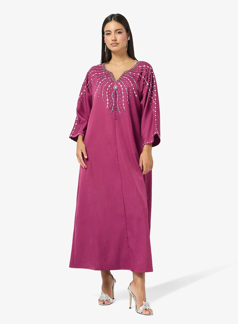 Khizana  Embellished Jalabiya for Women | Best Price UAE