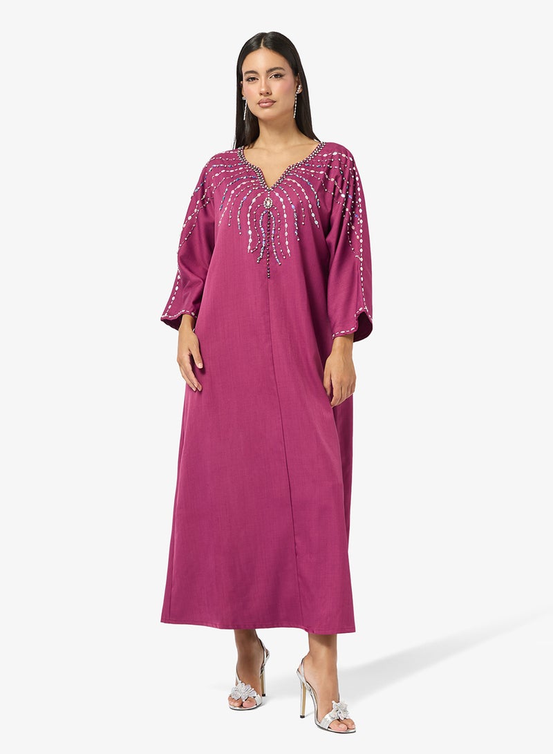 Khizana Embellished Jalabiya - Image 4