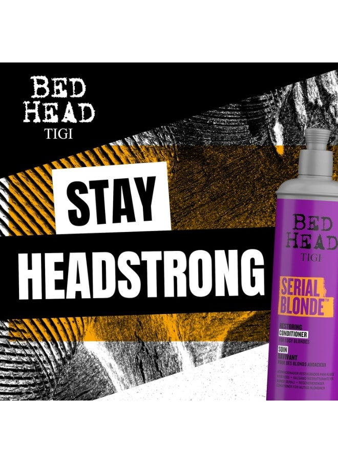 Bed Head Tigi Serial Blonde Shampoo + Conditioner, Ideal for Natural and Coloured Blonde Hair - Strengthen Hair, 400 ml  - Image 3