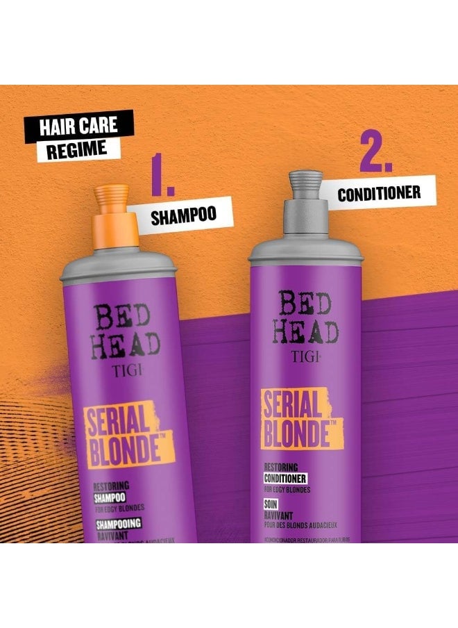 Bed Head Tigi Serial Blonde Shampoo + Conditioner, Ideal for Natural and Coloured Blonde Hair - Strengthen Hair, 400 ml  - Image 5