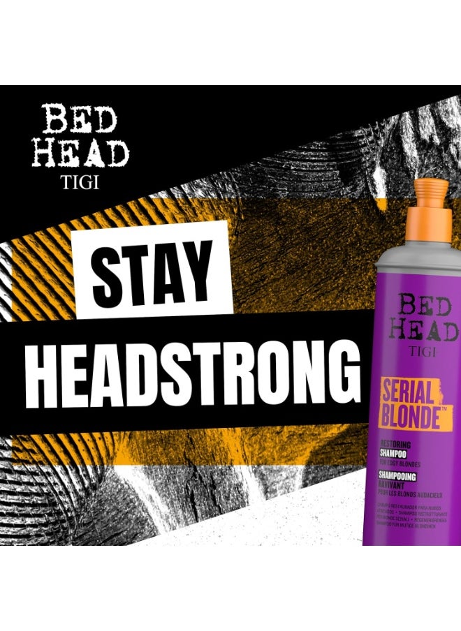 Bed Head Tigi Serial Blonde Shampoo + Conditioner, Ideal for Natural and Coloured Blonde Hair - Strengthen Hair, 400 ml  - Image 2