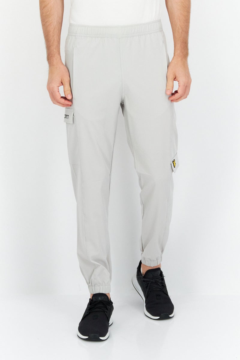 Lyle & Scott Men Brand Logo Cargo Jogger Pants, Grey - Image 1