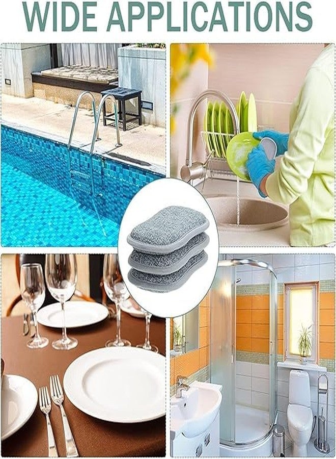 AVAIYA Double Sided Kitchen Scrub Sponge | Multi-Purpose Dishwashing Pad | Non-Scratch Cleaning Sponge for Utensils, Bathroom & Surfaces (Pack 2) - Image 4
