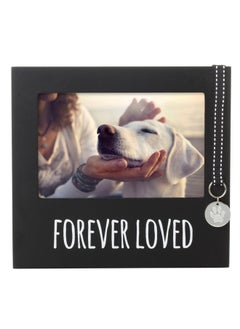 pearhead Forever Loved Pet Keepsake Picture Frame, Photo Frame For Pet Owners And Dog Lovers, Ideal Memorial Gift For Loss Of Dog And Pet Remembrance, Wall Mount And Tabletop Frame, Black  - Image 1