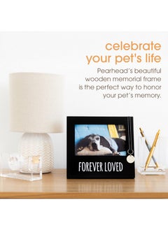 pearhead Forever Loved Pet Keepsake Picture Frame, Photo Frame For Pet Owners And Dog Lovers, Ideal Memorial Gift For Loss Of Dog And Pet Remembrance, Wall Mount And Tabletop Frame, Black  - Image 2