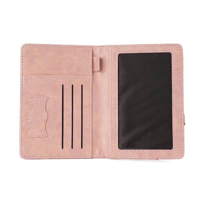 Multifunctional Solid Color PU Leather Wallet, RFID Blocking Design Portable Daily Storage Purse for Cards Cash Coin Business Use - Image 2