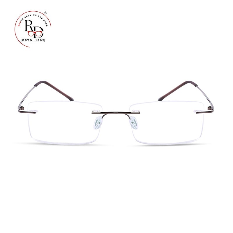 Redex Titanium Glasses Frame, Rimless Frameless Optical Eyewear Eyeglasses for Men and Women - Image 2