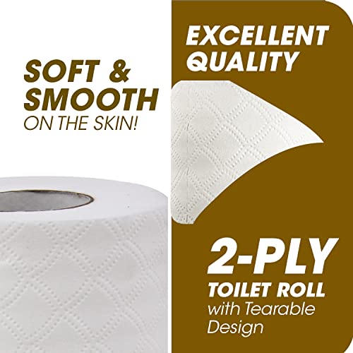 BREEZE 2 Ply Toilet Tissue Paper Roll with 265 Pulls X 12 Rolls Soft and Highly Absorbent Virgin Paper No Clog Easy To Flush (Pack of 12, 11x10cm) - Image 5