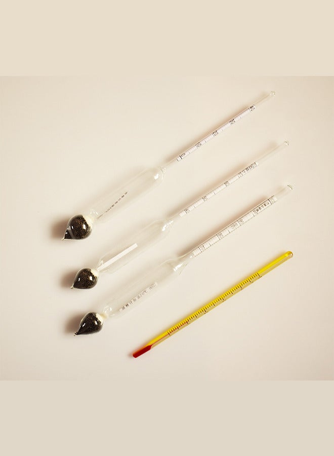 Hydrometer Alcoholmeter ABV Test Kit for Homebrew Including Thermometer Glass Measuring Cylinder and Storage Case - Image 3