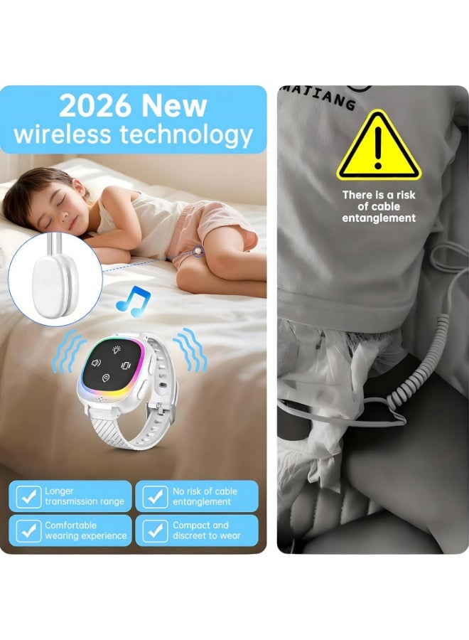 2026 New Wireless Bedwetting Alarm for Boys and Girls, Compact & Comfortable Wireless Sensor, High Sensitivity, Strong Vibration, Loud Sound, Pee Alarm, Bedwetting Solutions for Kids, Adults, Elderly - Image 2