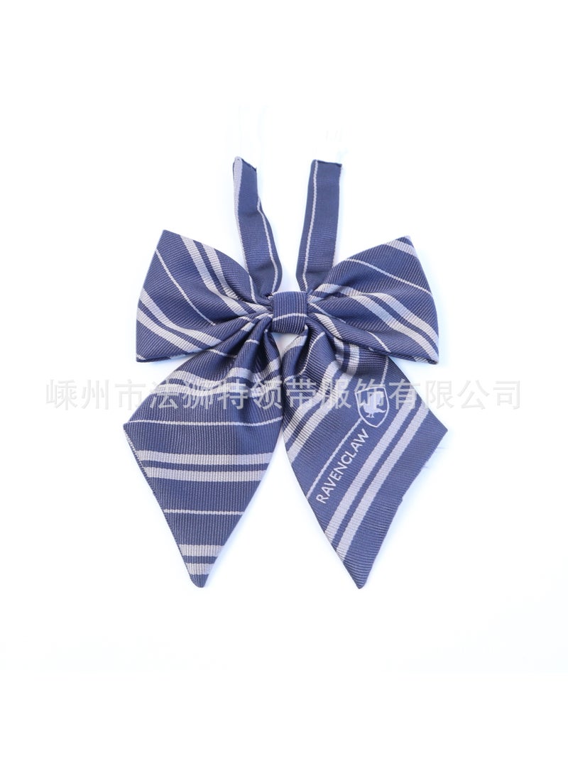 Generic Harry Potter Hogwarts Striped Silk Necktie Navy blue 